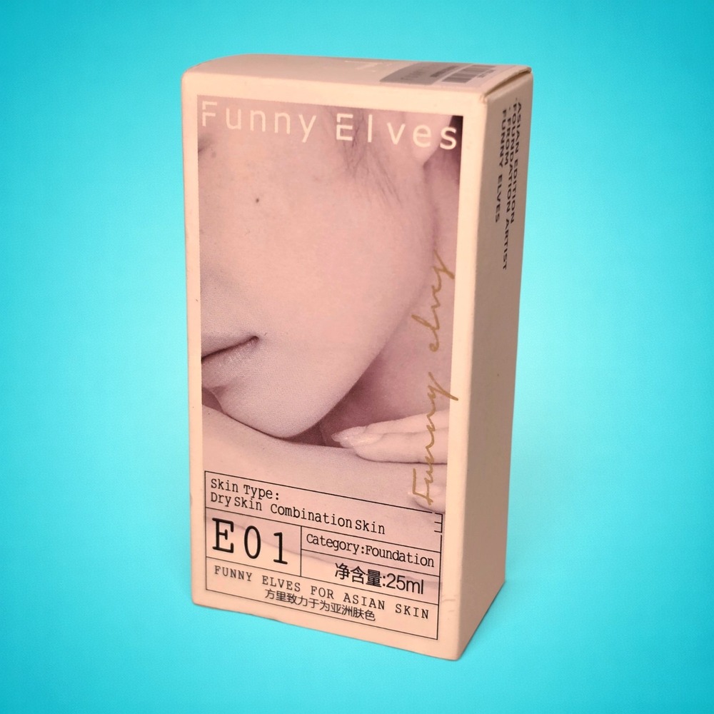 New Funny Elves Liquid Foundation #E01 for Dry/Combination Asian Skin